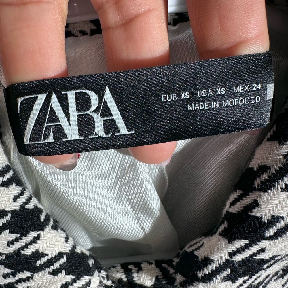Blazer Zara houndstooth golden button .size XS. - Picture 8 of 13